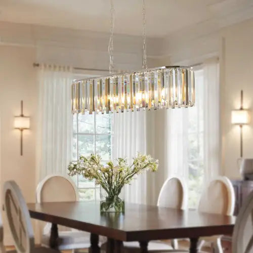 Elegant Oval Crystal Chandelier - Luxury Home Lighting