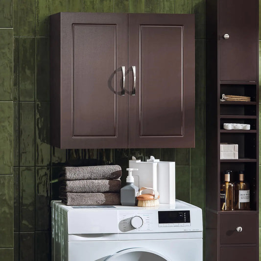 Haotian Chic Wall Storage Cabinet - Brown